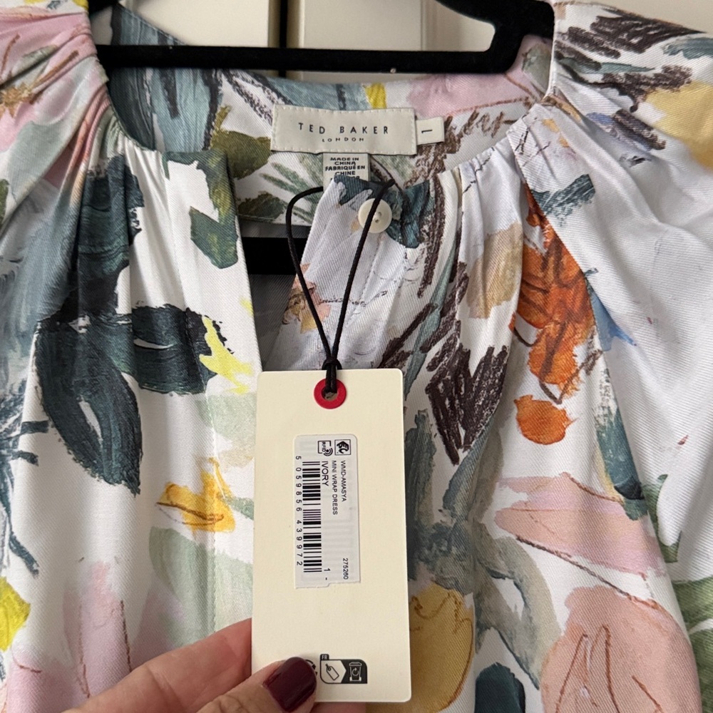 Ted Baker Multicolor Floral Long Sleeve Dress